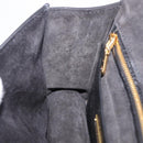 Miu Miu Shoulder Bag Leather Black Gold Tone Auth ka6173M-32