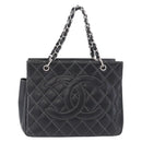 CHANEL Matelasse Chain Hand Bag Leather Black Silver CC Auth ka6174SAV-13