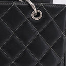 CHANEL Matelasse Chain Hand Bag Leather Black Silver CC Auth ka6174SAV-4