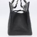 CHANEL Matelasse Chain Hand Bag Leather Black Silver CC Auth ka6174SAV-5