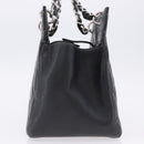 CHANEL Matelasse Chain Hand Bag Leather Black Silver CC Auth ka6174SAV-6