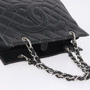 CHANEL Matelasse Chain Hand Bag Leather Black Silver CC Auth ka6174SAV-14