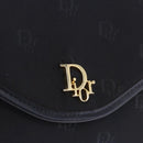 Christian Dior Chain Shoulder Bag Canvas Black Gold Tone Auth ka6175-15