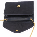 Christian Dior Chain Shoulder Bag Canvas Black Gold Tone Auth ka6175-16