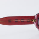 CHANEL Sunglasses Plastic Red Gold Tone CC Auth ka6179-12
