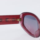 CHANEL Sunglasses Plastic Red Gold Tone CC Auth ka6179-13