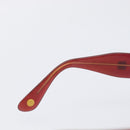 CHANEL Sunglasses Plastic Red Gold Tone CC Auth ka6179-14