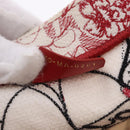 Christian Dior Book Tote Canvas White Red Auth ka6183V-21