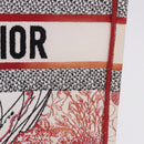 Christian Dior Book Tote Canvas White Red Auth ka6183V-3