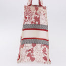 Christian Dior Book Tote Canvas White Red Auth ka6183V-7