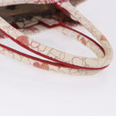 Christian Dior Book Tote Canvas White Red Auth ka6183V-9