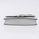 FENDI F is Fendi Chain Shoulder Wallet Leather Gray Silver 8BS006 Auth ka6188A-6