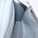 FENDI F is Fendi Chain Shoulder Wallet Leather Gray Silver 8BS006 Auth ka6188A-23