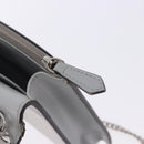 FENDI F is Fendi Chain Shoulder Wallet Leather Gray Silver 8BS006 Auth ka6188A-27