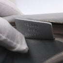 FENDI F is Fendi Chain Shoulder Wallet Leather Gray Silver 8BS006 Auth ka6188A-12