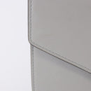 FENDI F is Fendi Chain Shoulder Wallet Leather Gray Silver 8BS006 Auth ka6188A-2