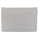 FENDI F is Fendi Chain Shoulder Wallet Leather Gray Silver 8BS006 Auth ka6188A-3