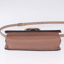 LOEWE Barcelona Shoulder Bag Leather Pink Gold Tone Auth ka6190A-7