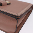 LOEWE Barcelona Shoulder Bag Leather Pink Gold Tone Auth ka6190A-16