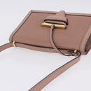 LOEWE Barcelona Shoulder Bag Leather Pink Gold Tone Auth ka6190A-8