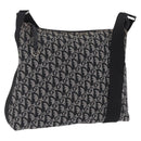 Christian Dior Trotter Canvas Shoulder Bag Black Silver Auth ka6191-1