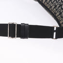 Christian Dior Trotter Canvas Shoulder Bag Black Silver Auth ka6191-12
