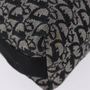 Christian Dior Trotter Canvas Shoulder Bag Black Silver Auth ka6191-15