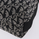 Christian Dior Trotter Canvas Shoulder Bag Black Silver Auth ka6191-16