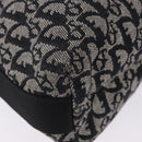 Christian Dior Trotter Canvas Shoulder Bag Black Silver Auth ka6191-17