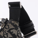 Christian Dior Trotter Canvas Shoulder Bag Black Silver Auth ka6191-19