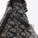 Christian Dior Trotter Canvas Shoulder Bag Black Silver Auth ka6191-23