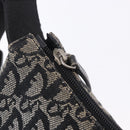 Christian Dior Trotter Canvas Shoulder Bag Black Silver Auth ka6191-24