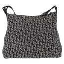 Christian Dior Trotter Canvas Shoulder Bag Black Silver Auth ka6191-4