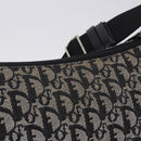 Christian Dior Trotter Canvas Shoulder Bag Black Silver Auth ka6191-5