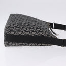 Christian Dior Trotter Canvas Shoulder Bag Black Silver Auth ka6191-6