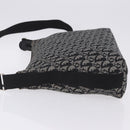 Christian Dior Trotter Canvas Shoulder Bag Black Silver Auth ka6191-7