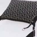 Christian Dior Trotter Canvas Shoulder Bag Black Silver Auth ka6191-8