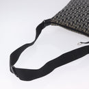 Christian Dior Trotter Canvas Shoulder Bag Black Silver Auth ka6191-9