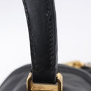 Miu Miu Hand Bag Leather 2way Black Gold Tone Auth ka6192A-16