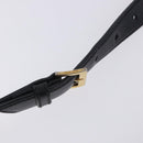 Miu Miu Hand Bag Leather 2way Black Gold Tone Auth ka6192A-19
