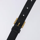 Miu Miu Hand Bag Leather 2way Black Gold Tone Auth ka6192A-20