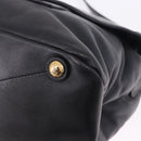 Miu Miu Hand Bag Leather 2way Black Gold Tone Auth ka6192A-24