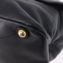 Miu Miu Hand Bag Leather 2way Black Gold Tone Auth ka6192A-26