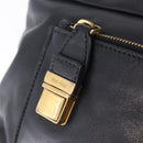 Miu Miu Hand Bag Leather 2way Black Gold Tone Auth ka6192A-29