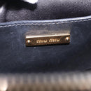 Miu Miu Hand Bag Leather 2way Black Gold Tone Auth ka6192A-32