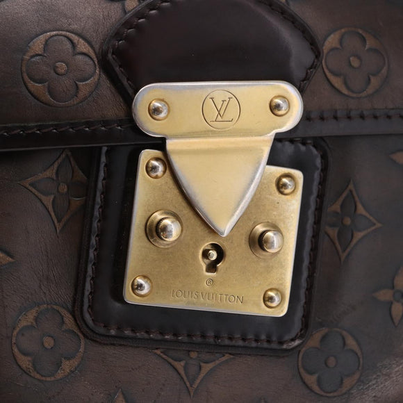 LOUIS VUITTON Monogram Bronze Serjan PM Shoulder Bag Bronze M95463 Auth ka6195V