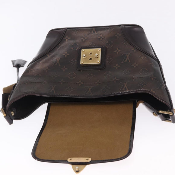 LOUIS VUITTON Monogram Bronze Serjan PM Shoulder Bag Bronze M95463 Auth ka6195V