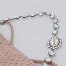 Miu Miu Matelasse Shoulder Bag Leather Pink Silver Auth ka6197V-15