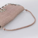 Miu Miu Matelasse Shoulder Bag Leather Pink Silver Auth ka6197V-7