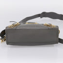 BALENCIAGA Classic Metal Edge City Hand Bag Leather Gray 390160 Auth ka6198M-11